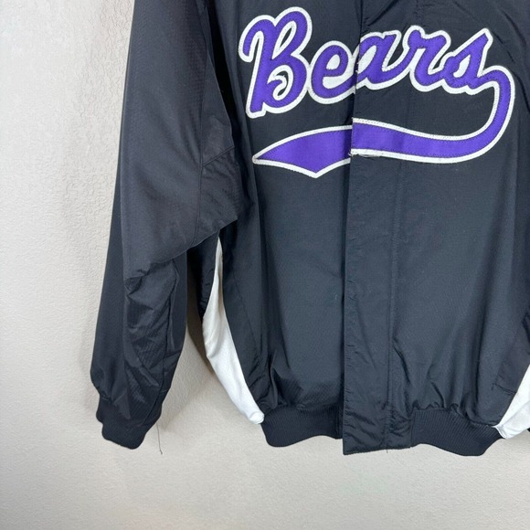 Russell Athletic Men's Bears Full Zip Bomber Jacket Long Sleeve Black Size M VTG - Picture 6 of 13